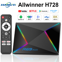R69 plus Android 14 Global Version Smart Tv Box 8K@60fps 1000M/LAN Wifi6 BT5.0 Google Voice Assistant Media Player Set Top Box