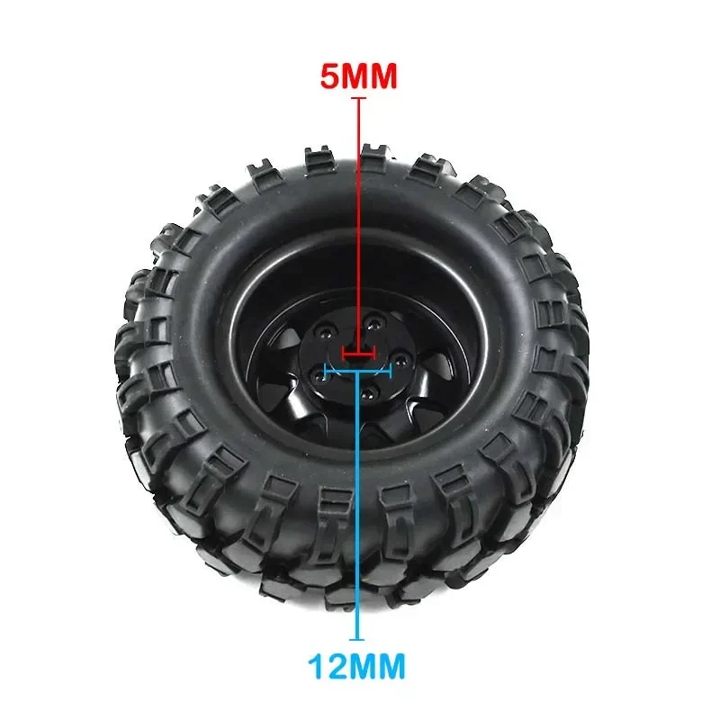 Ensemble de jantes en caoutchouc pour voiture RC 1.9, 4 pièces, 93mm, métal, 1/10 pouces, Trxs TRtage RCversiD90 D110 Axial SCX10