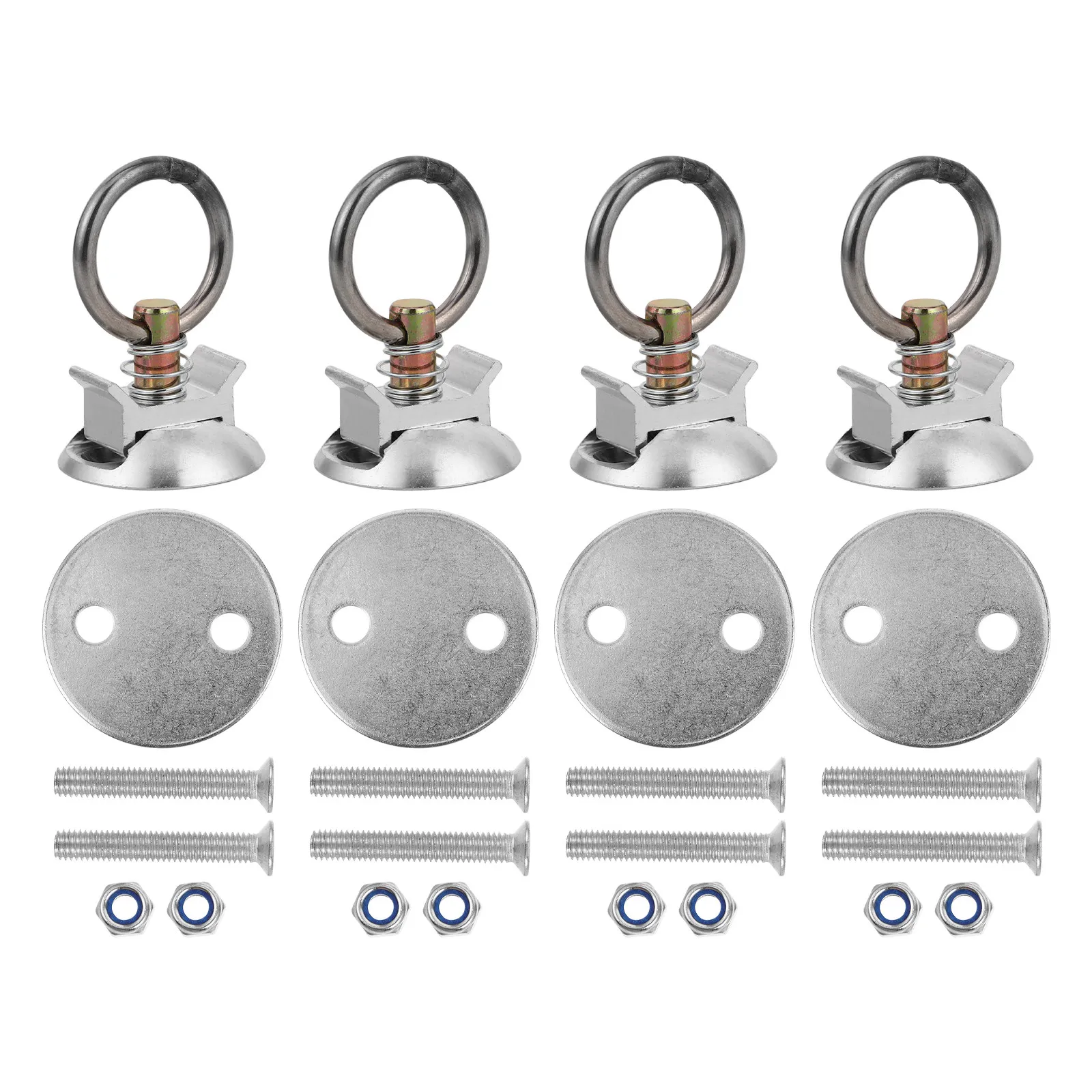 1Set Quick Release Round Anchor Point Kit Bolt on Tie Down Anchor Fitting Secure Cargo Transport Car Trunks Aluminum Stainless