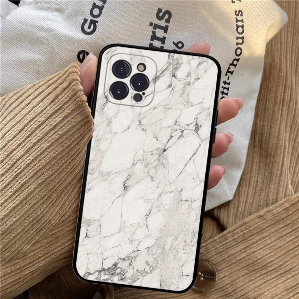 black white Marble crack Phone Case For iPhone 15 14 11 12 13 Mini Pro XS Max Cover 6 7 8 Plus X XR SE 2020 Funda Shell