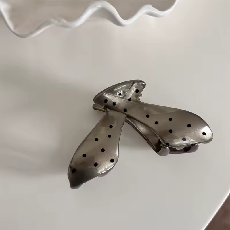 France Style Women Senior Large Black Wave Dot Design Hair Claw Barrettes Girl Fashion Hair Clip Sweet Hair Accessories Headwear - Image 10