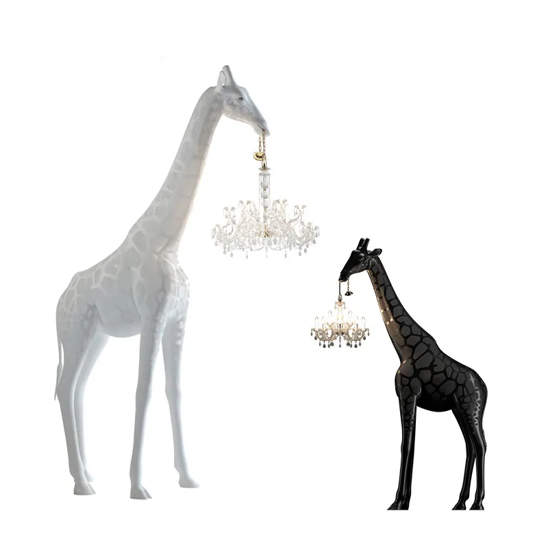 Solar Outdoor Indoor Giraffe Statues Standing Lamp Large Tall Ornament led Giraffe Floor Lamp Garden Living Room Sculpture Lamp