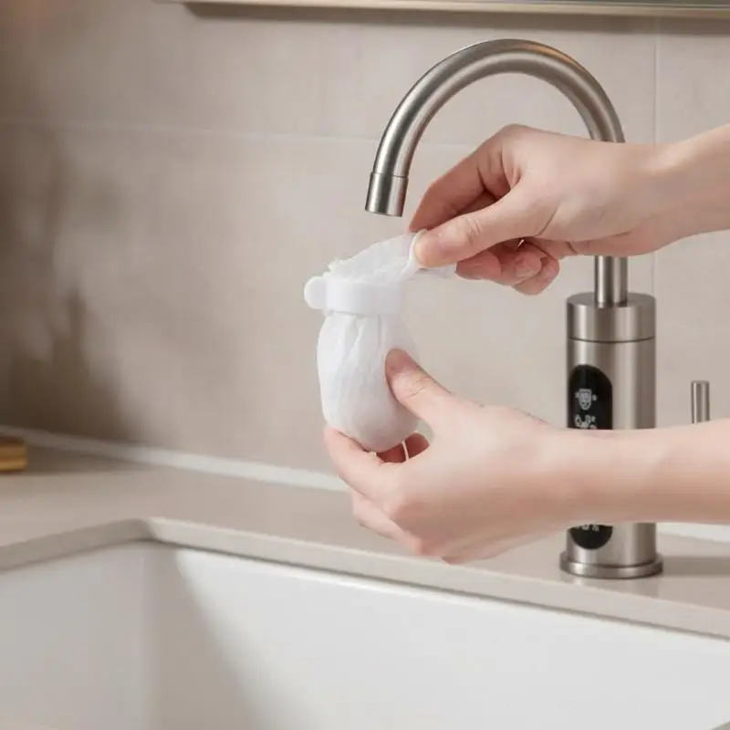 10Pcs Faucet Filter Cotton,Anti-splash Removes Sand Filters With T-strap ,Water Purification Socks For Tap Water Rust Removal