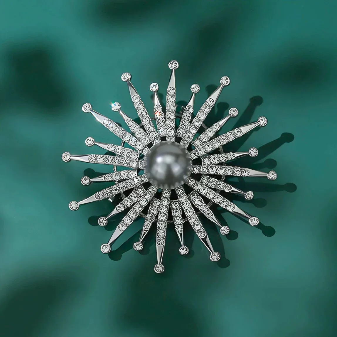 Alloy Small Snowflake Silver Brooch Rhinestone Handmade Clothing Accessories Corsage Party Dress Accessories Halloween Gift