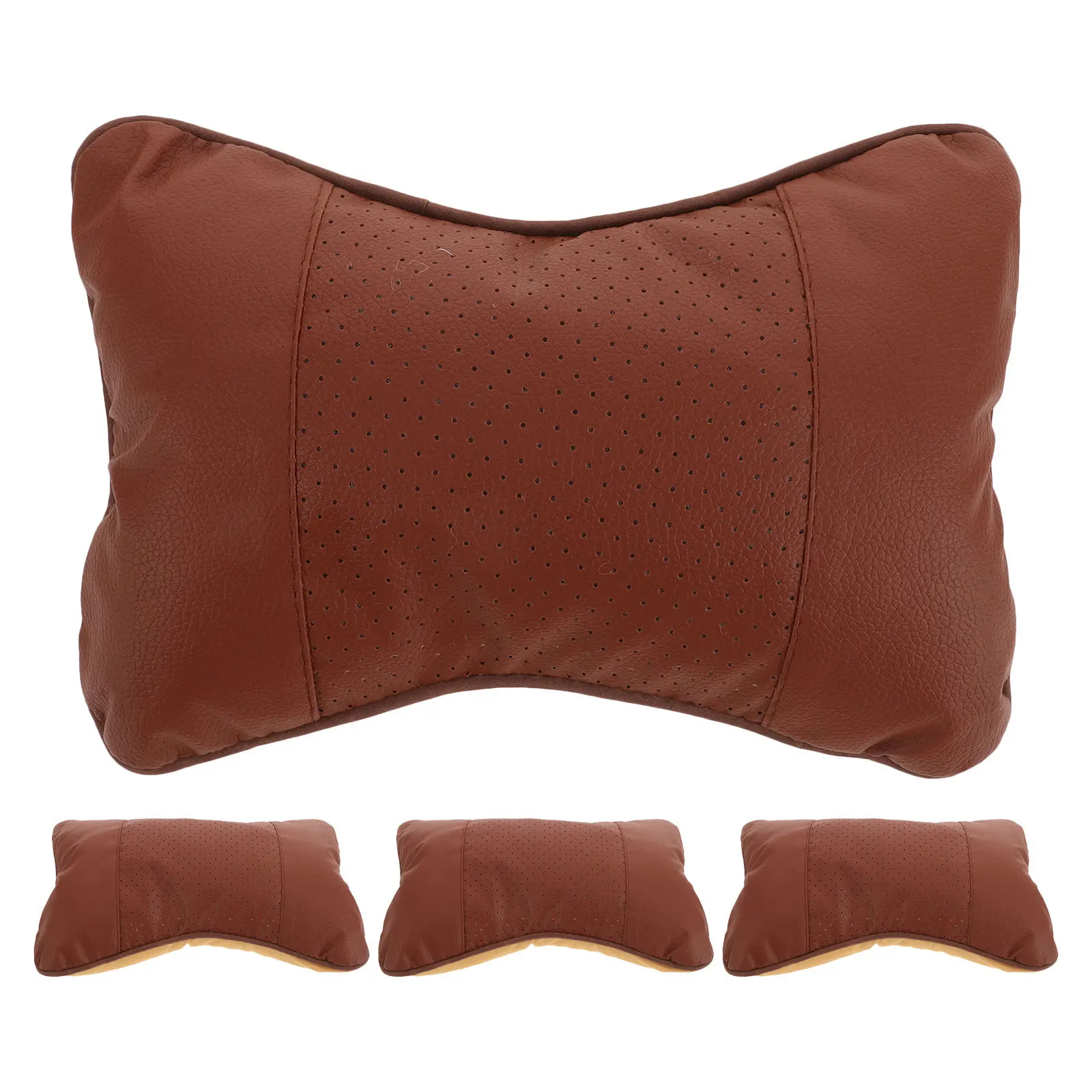 

4pcs Car Headrest Neck Pillow 10.61 X 7.07 X 3.54 In Universal Fit Breathable Car Seat Neck Support Cushion For Driver Passenger