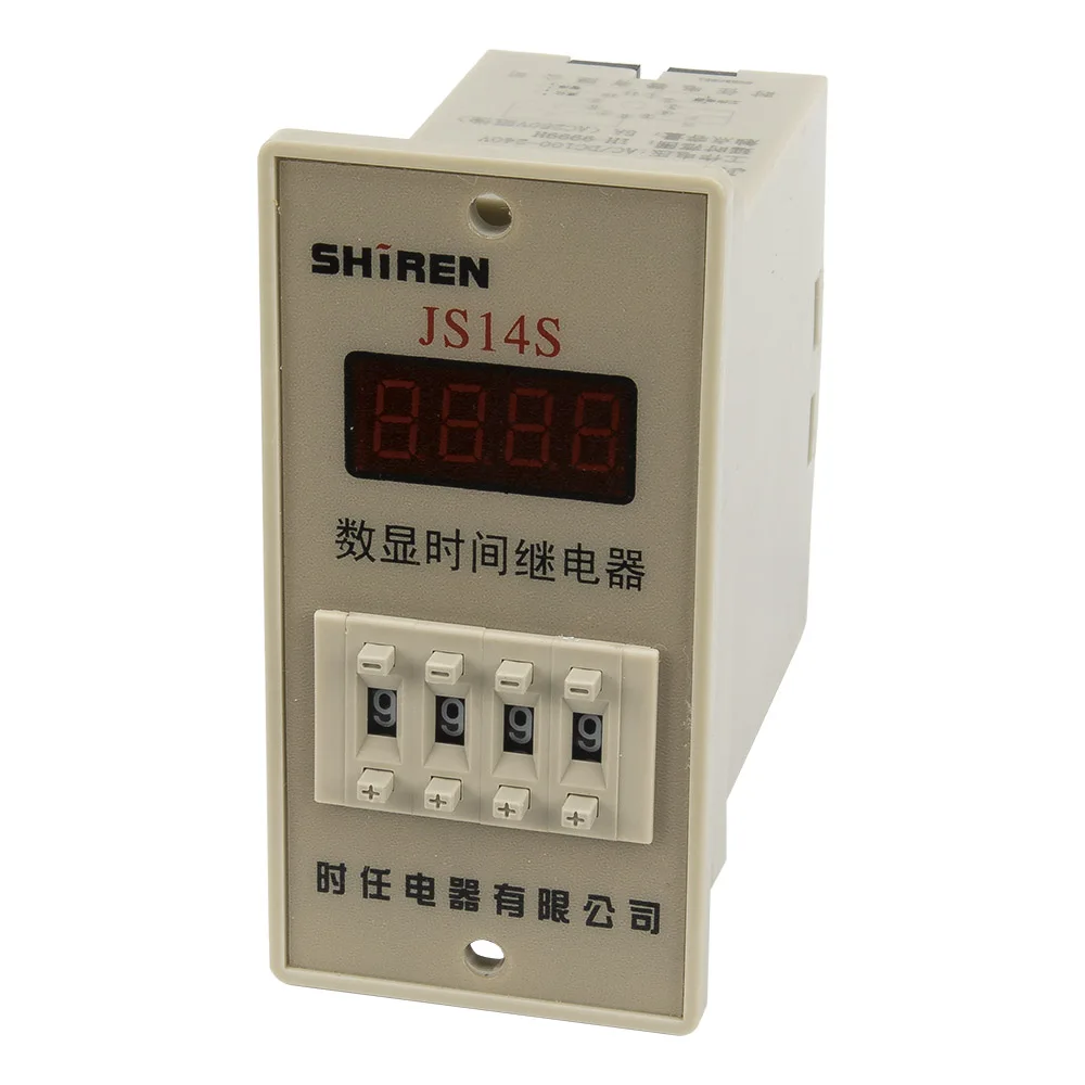 JS14S-4 DC 24V on-delay DPDT time relay JS14S series 24VDC delay timer 99.99s 999.9s 9999s 9999min 99min59s 99h59min 9999h