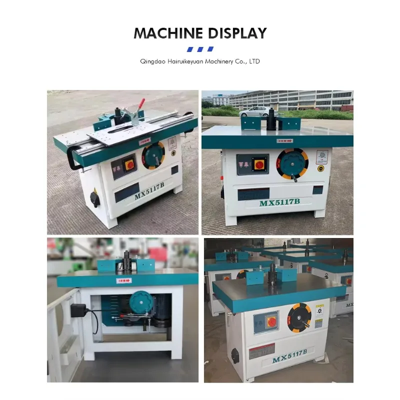 4KW Automatic Feeder Vertical Spindle Moulder Solid Wood Woodworking Machine Cutter Head Shaper Milling Moulding Forming Feature