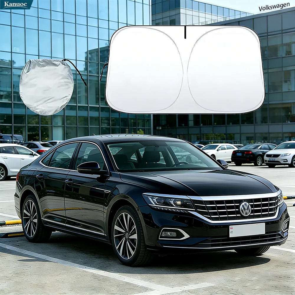 

Windshield Sun Shade For Volkswagen Passat 2010-2023 Car Sunshade Sun Visor Protector Foldable Blocks UV Rays