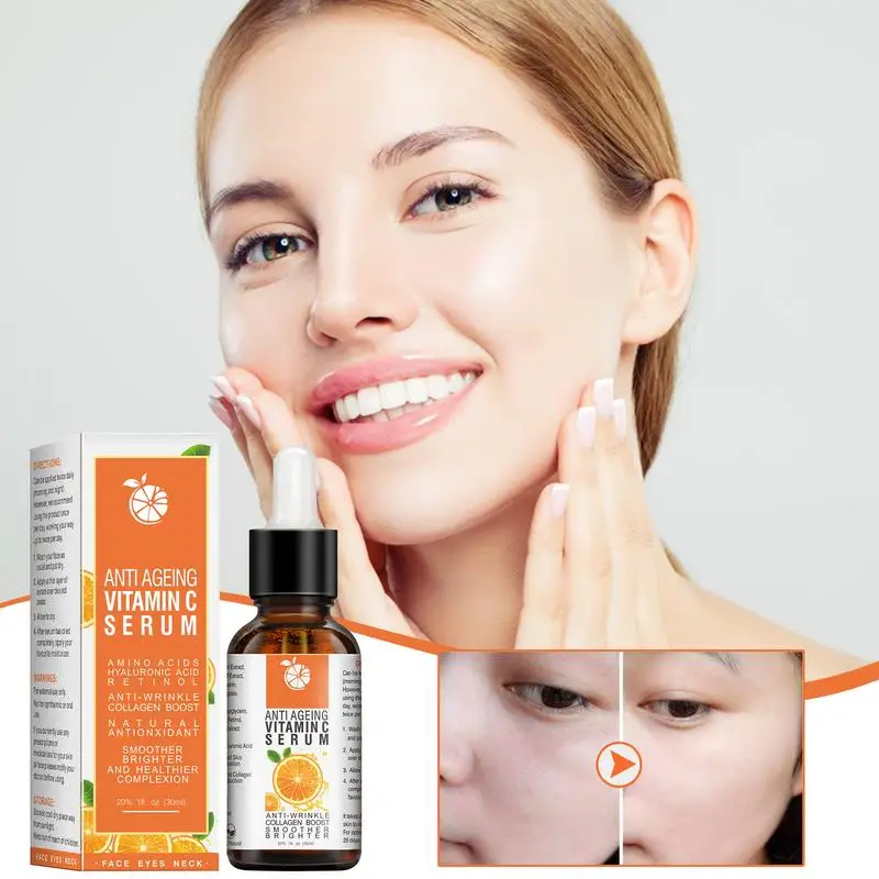 O creme do olho da vitamina C, removedor escuro do círculo, hidrata, clareando, contorno dos olhos, Anti-enrugamento, soro antienvelhecimento, cuidados com a pele