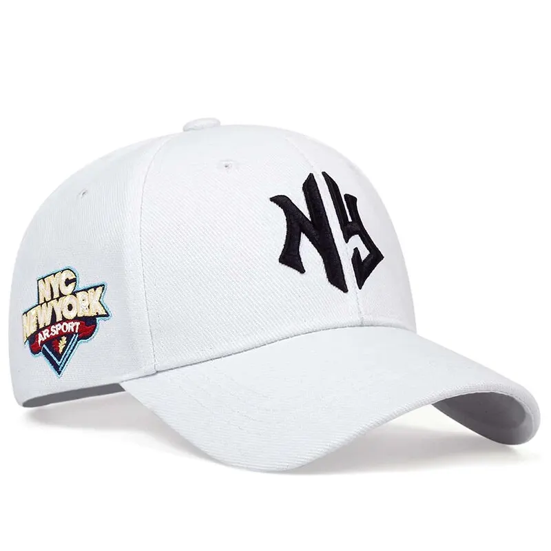 Modne litery NEW York haftowane czapki hip-hopowe na zewnątrz regulowane baseballówka w stylu Casual czapki kapelusz przeciwsłoneczny