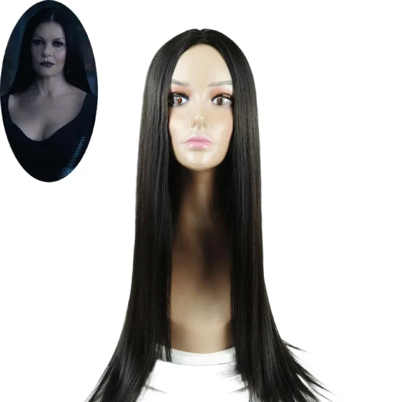 الأربعاء أدامز تأثيري حلي شعر مستعار فستان Morticia أسود مثير حتى سليم فستان الحفلات المسائية Disfraz هالوين فساتين الساحرة النساء