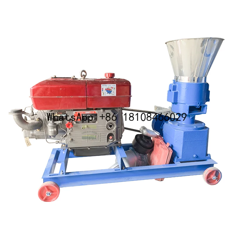 

GREAT FARM Hot Sale diesel Engine Feed Processing Machines Making Pelletizer Granulation Animal Small Feed Pellet Machine