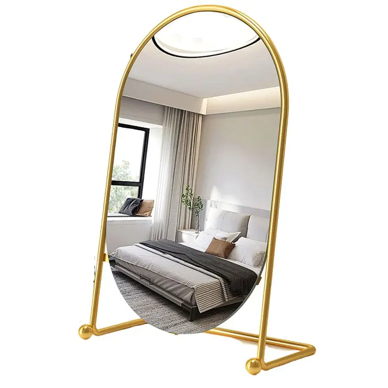 Holder Glass Decore Miroir Oval Makeup Vintage Full Body Big Mirror Bedroom Luxury  De Pared Wall Decor