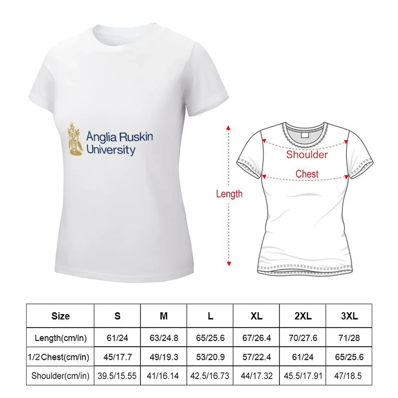 Anglia Ruskin University Logo T-shirt Aesthetic clothing korean fashion woman t shirt