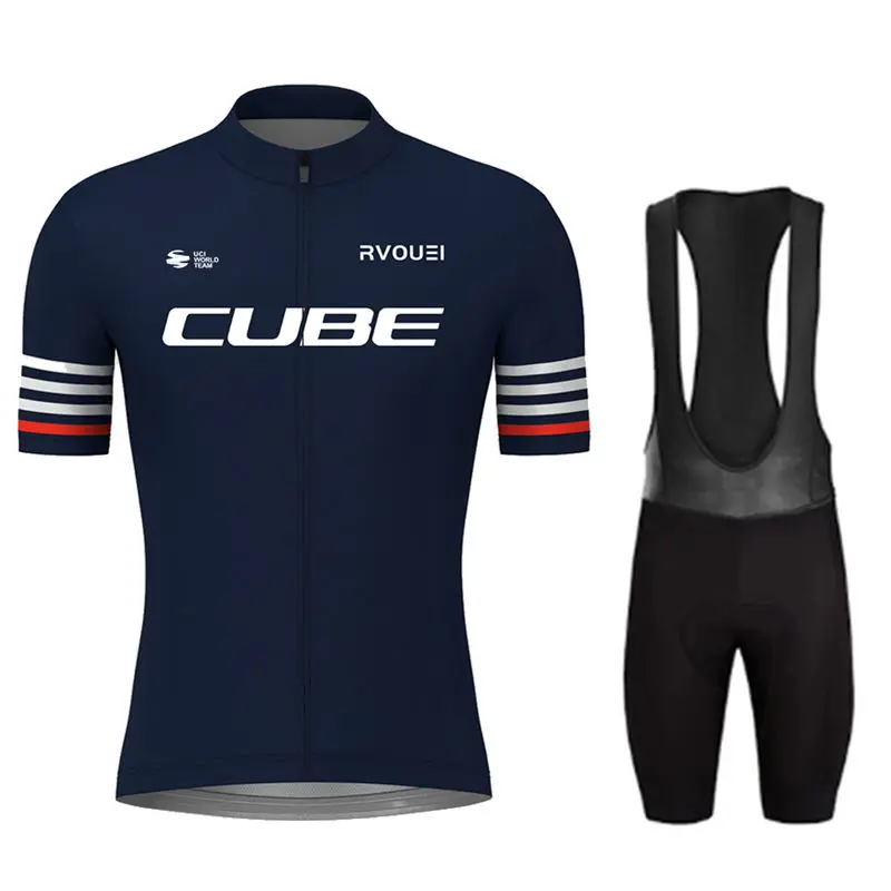 Rvouei Cube Pro Sommer Radfahren Jersey Set Sommer Atmungsaktive Fahrrad männer MTB Fahrrad Kleidung Maillot Ropa Ciclismo Uniform Anzug