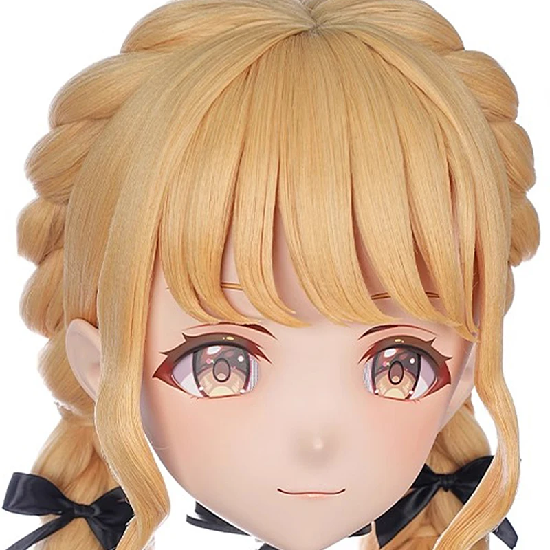 カスタマイズキャラクター女装キグマスクアニメフィギュアコスプレ全頭マスク日本アニメロールプレイ着ぐるみマスク BJD