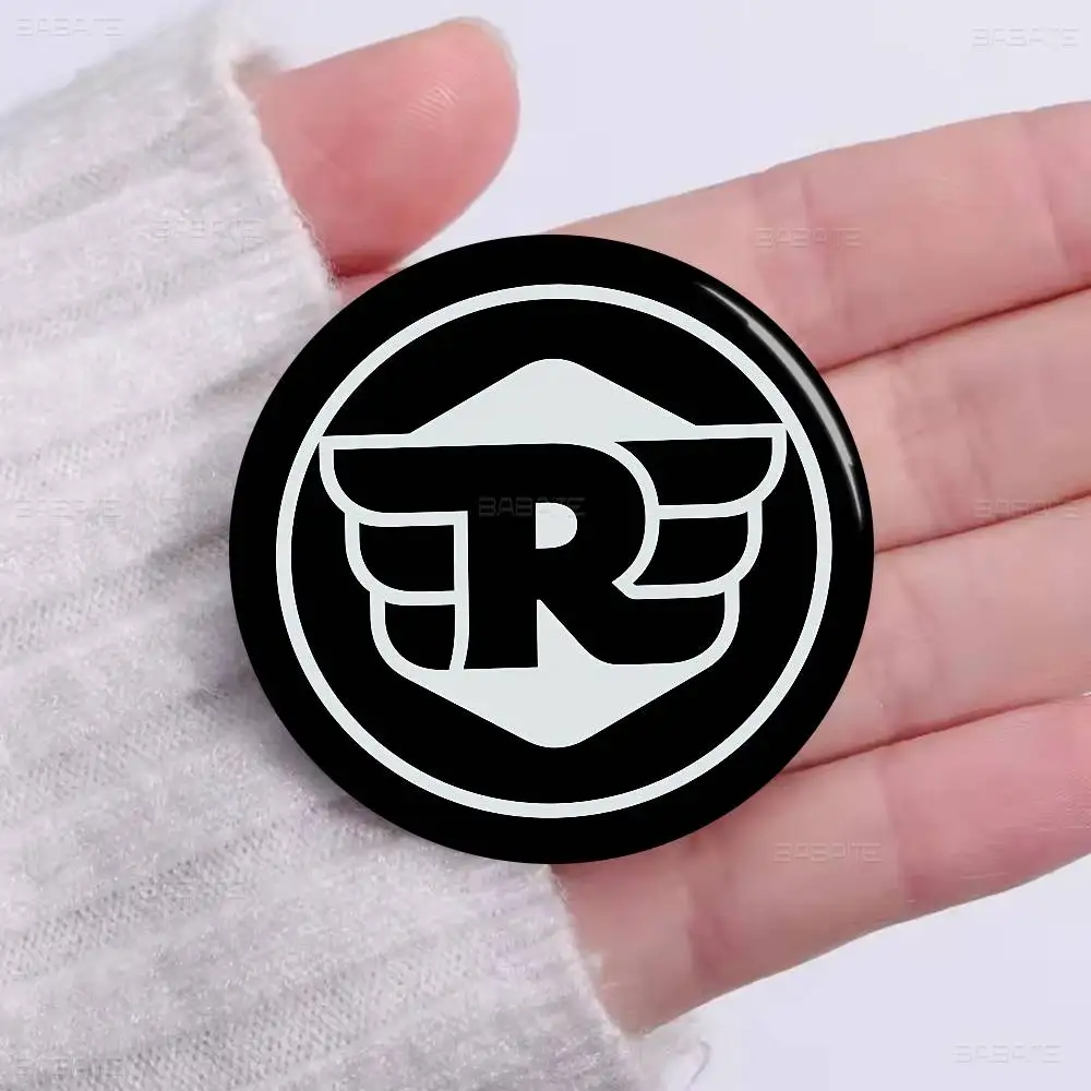 R-ROYALS E-ENFIELDS Logo 32/44/58mm Round Cartoon Brooches Handmade Pins for Backpack Jewelry Accessories Gifts Creative Badge