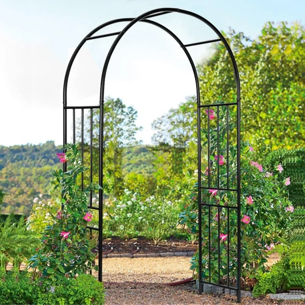 

Metal Garden Arch, 7.2 ft / 86" Outdoor Arbor for Climbing Plants – Ideal for Wedding or Garden Use
