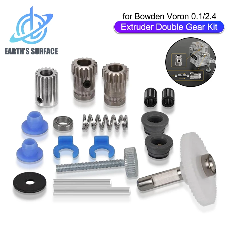 

3D Printer Parts Bowden Voron 0.1 2.4 Extruder Double Gear Kit Annex Extruder Sherpa Mini Extruder Parts Deceleration Mechanism