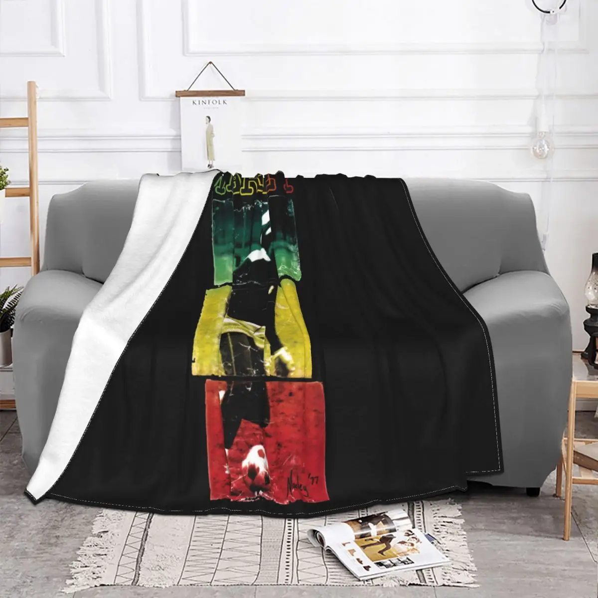 Bob Marley Football Text Official Mens 3D Classic Comfortable Hip-Hop Pattern 2021 Latest Gift Holiday Formal Throw Blanket