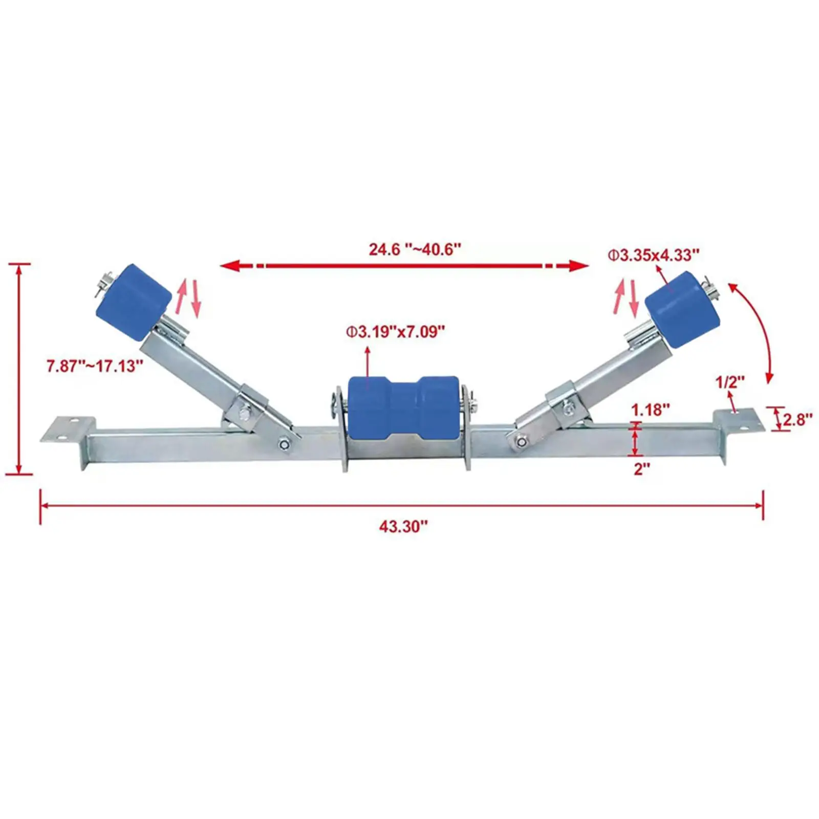 Boat Trailer Roller Convenient Installation Generic for Yacht Boat Accs