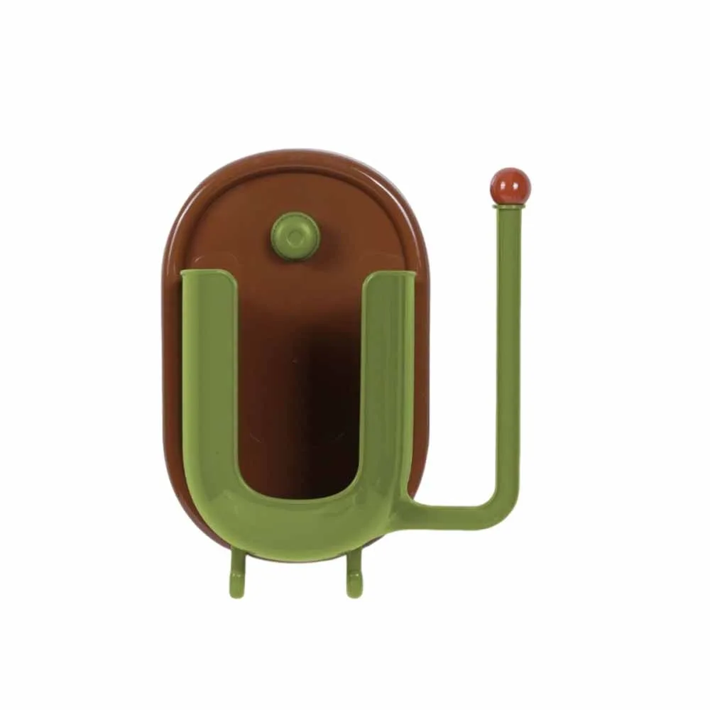 

Multi-Purpose Paper Towel Holder Suction Cup Space Saver Tissue Storage Rack 2 in1 Design No-Drill Hanging Wall-Mounted Rack