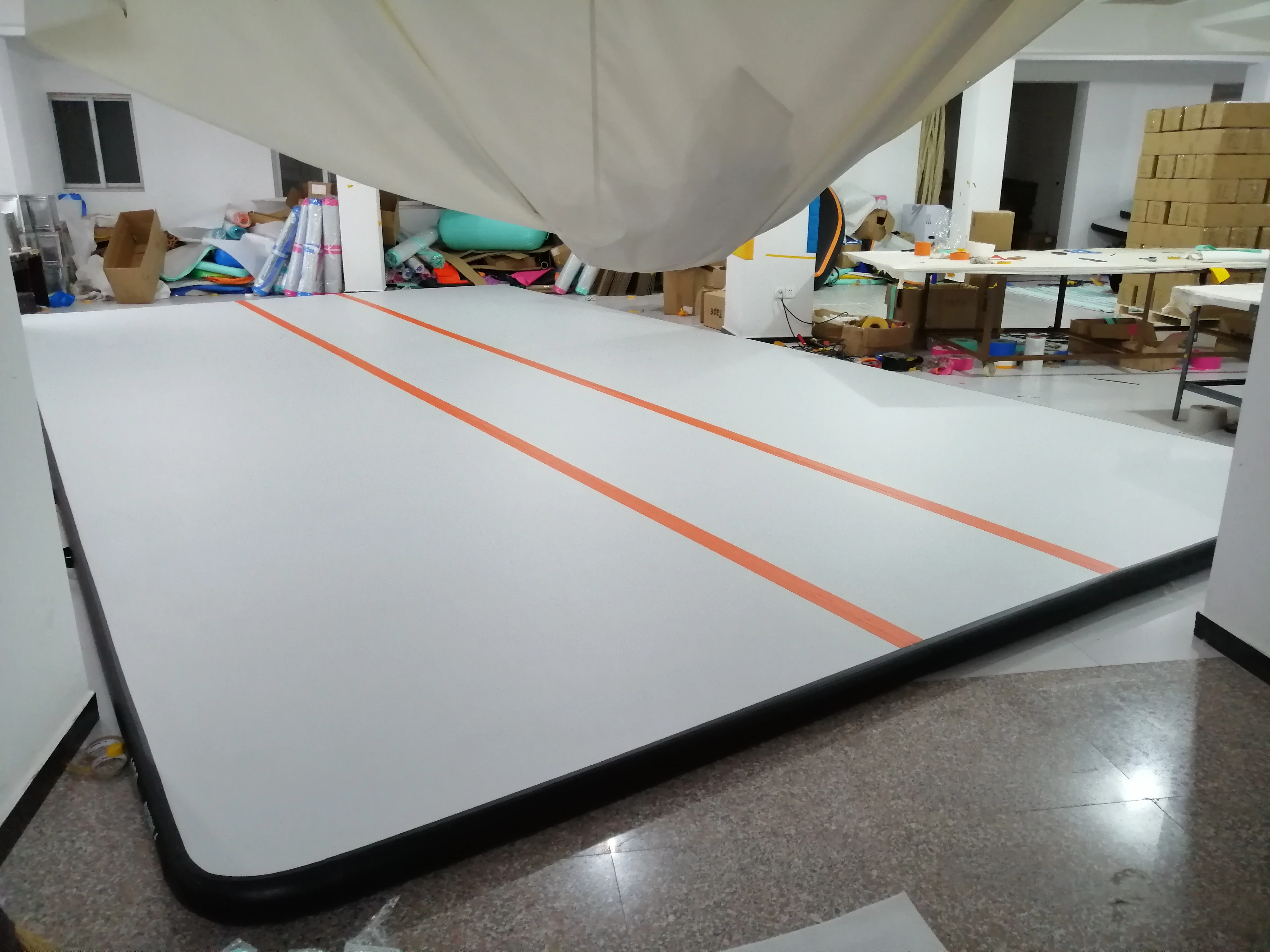 Высококачественный настраиваемый надувной коврик для батута DWF, мягкая детская платформа, надувной коврик для гимнастики, коврик для йоги