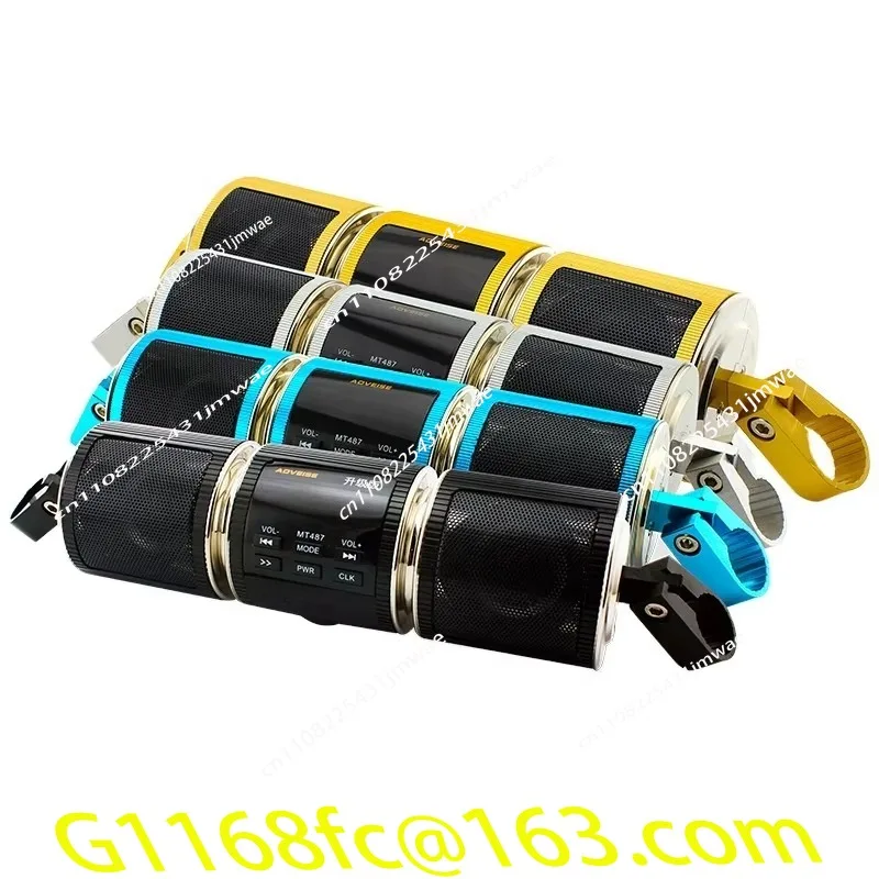 Motorcycle Audio FM Radio Auxiliary USB Tf Card Compatible Auxiliary Display MP3 Music Player Waterproof MT487 Stereo Speaker