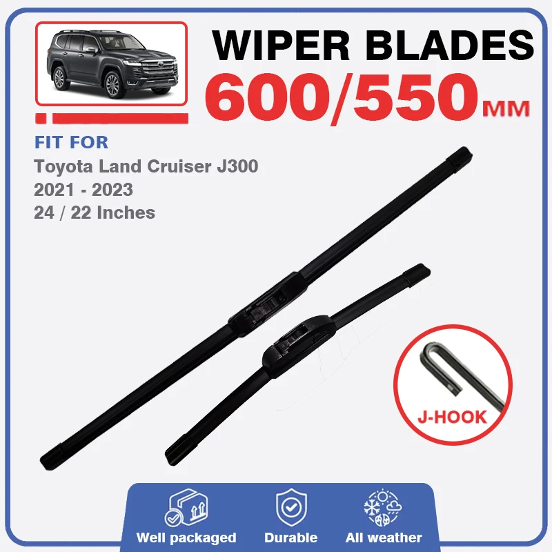 Front Windscreen Wiper Blades For Toyota Land Cruiser 300 2021 2022 2023 2024 LC 300 GR Sport Windshield Window Car Accessories