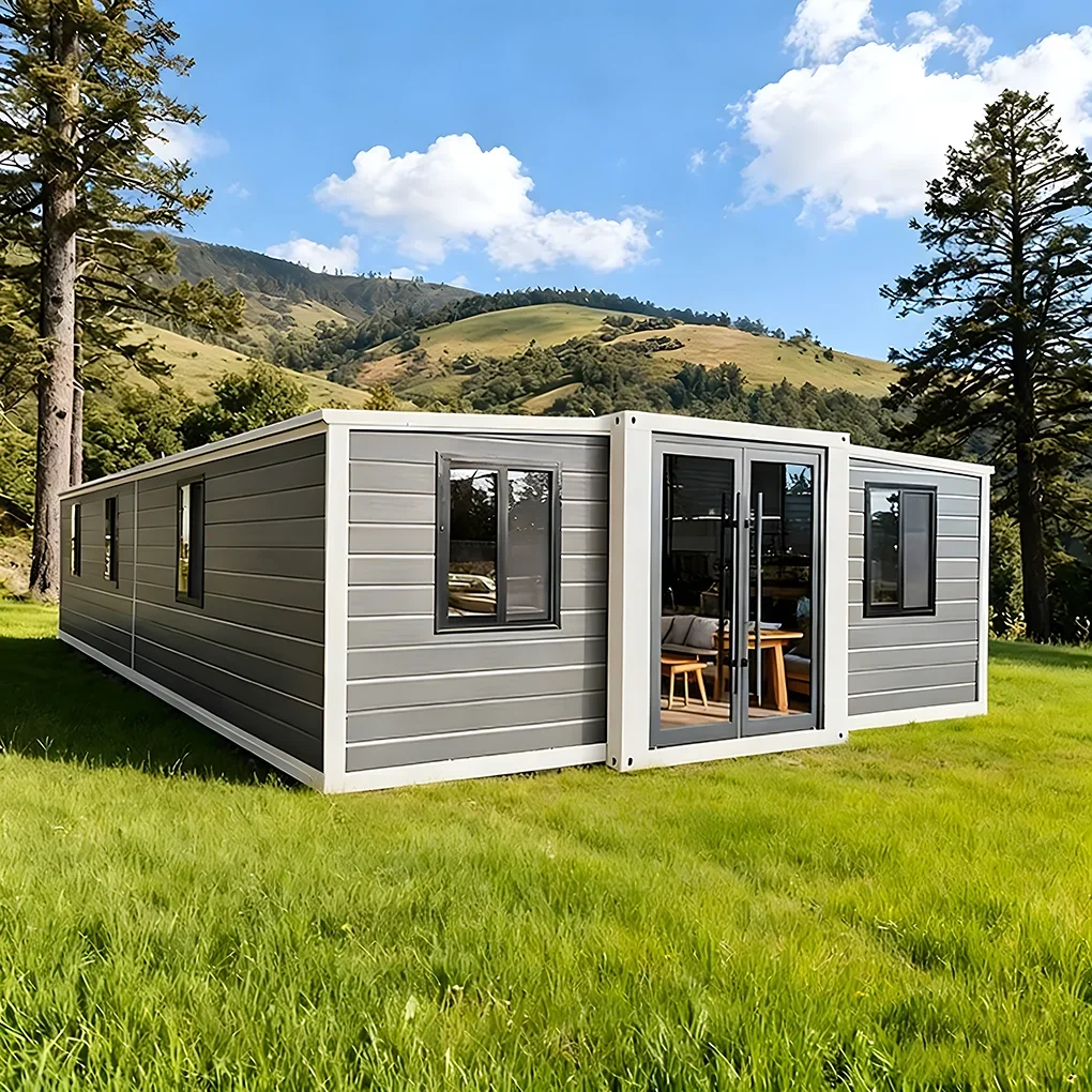 Low Cost Customized Expandable Container House Luxury Mini Villa 2-3 Bedrooms Prefabricated Steel Home for Hotel Living Shop