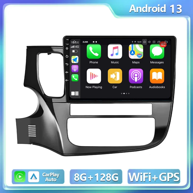 Wireless CarPlay Android Auto Radio for Mitsubishi Outlander 3 GF0W GG0W 2012-2017 2018 4G Car Multimedia BT GPS 2din