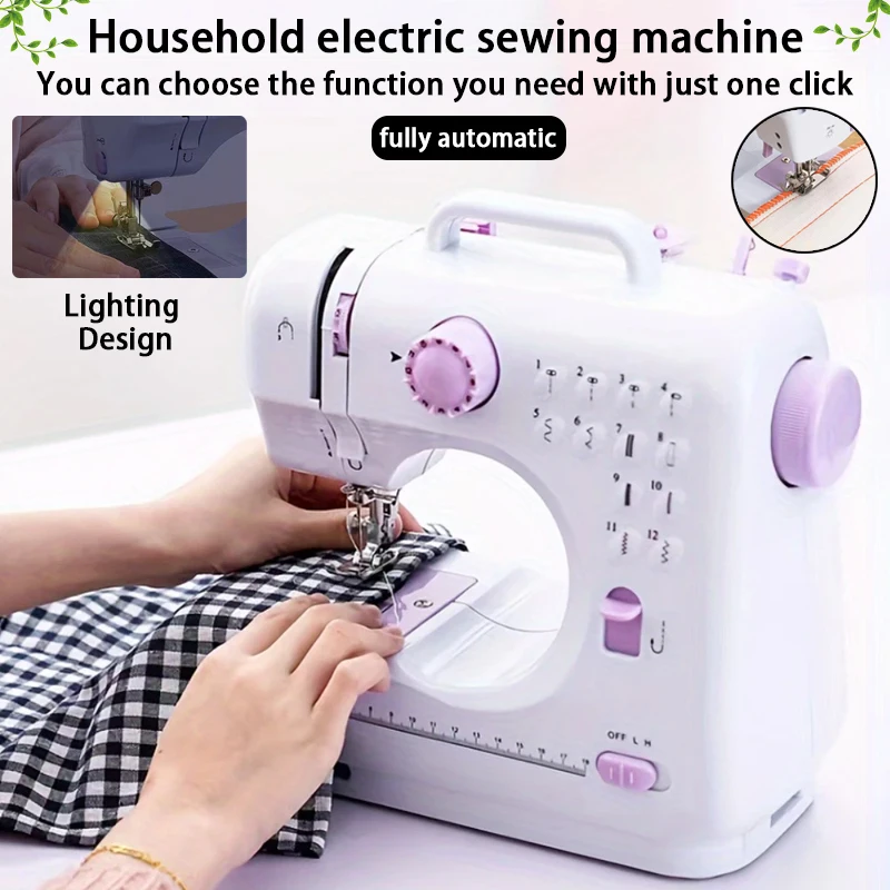 

High quality multifunctional household electric desktop handheld fully automatic sewing machine, foot operated tailor machine