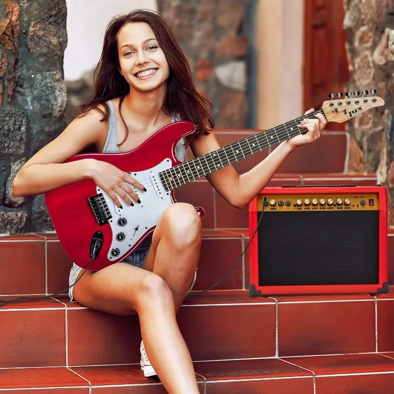 

new 40 Watt Electric Guitar Amplifier | Combo Solid State Studio Amp with 8” 4-Ohm Speaker, Custom EQ Controls, Drive