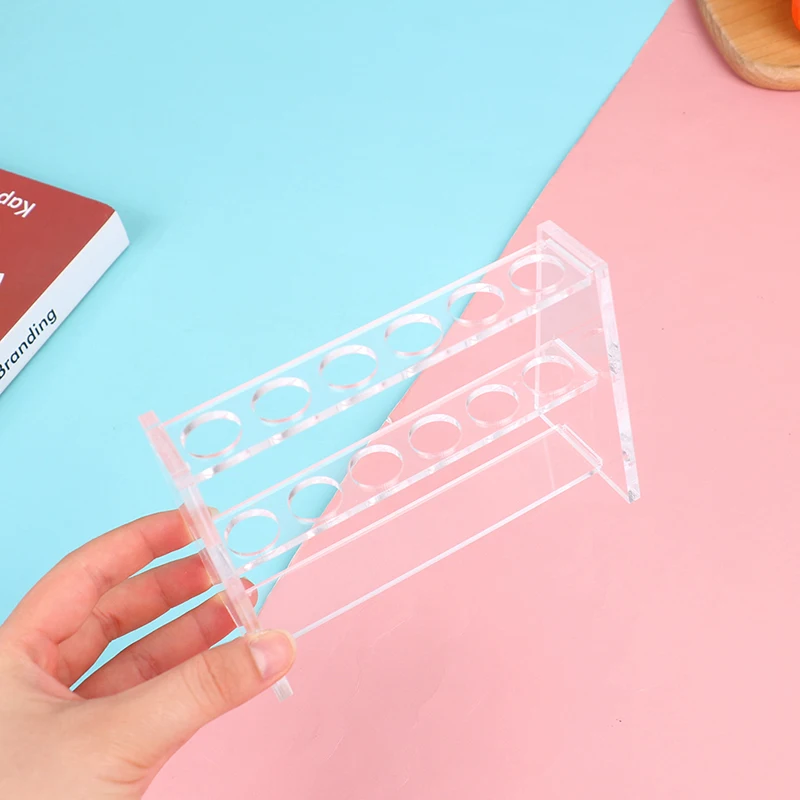 Plastic Clear Test Tube Rack 6/12/24/30 Holes Stand Lab Test Tube Shelf Centrifugal Tubing Holder School Supplies Lab Equipment