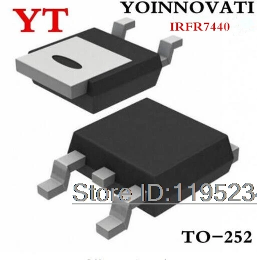 50pcs/lot IRFR7440 7440 TO-252 MOSFET N CH 40V 90A DPAK IC Best quality.