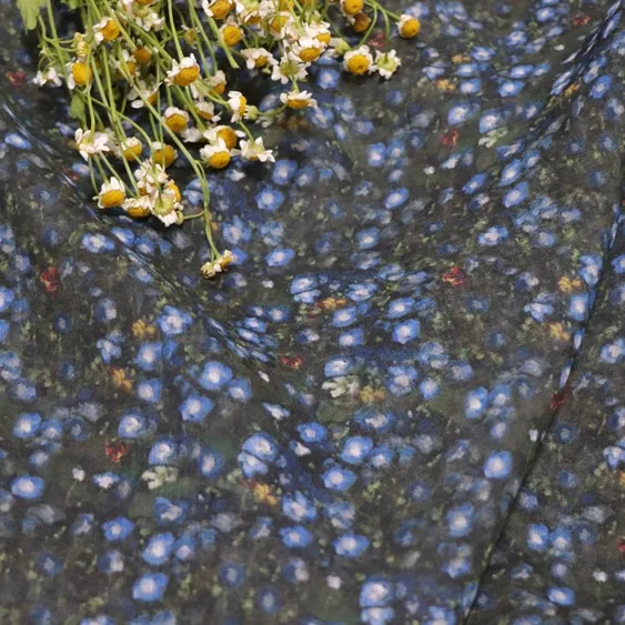 Monet kwiaty wysokiej jakości naturalna czysta pościel Ramie tkanina z nadrukiem cyfrowym lato cienki stylowy sukienka do szycia