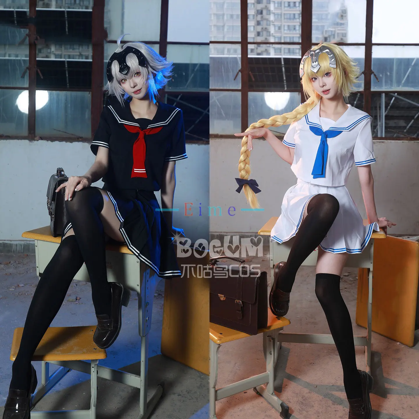 Disfraz de Cosplay de Juana de Arco Alter, juego FGO Fate Grand Order, disfraz con regla, uniforme escolar JK para mujer, vestido de marinero, traje de Halloween