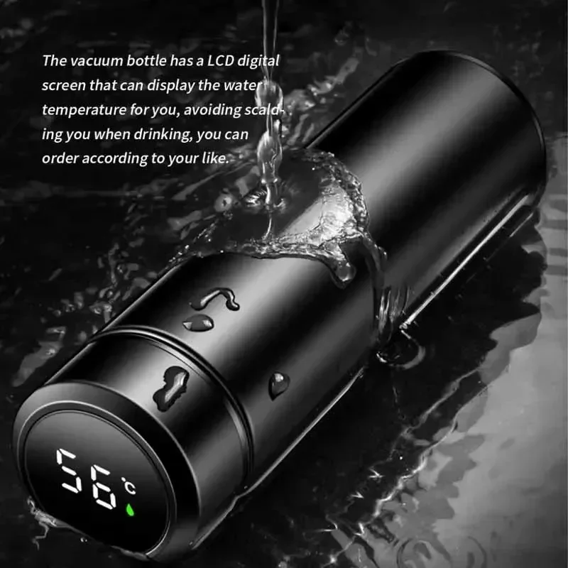 500ml 304 Stainless Steel Thermos Bottle Smart Cup Digital with Temperature Display Long-lasting Heat Mugs Travel Water Bottles