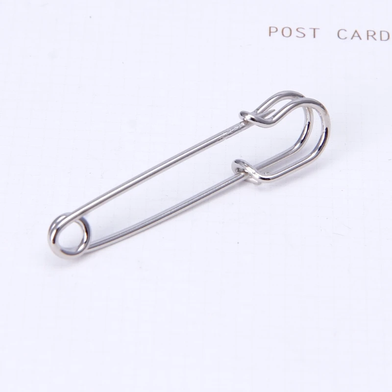 10PCS Silver Tone Large Strong Duty Safety Pins DIY Sewing Tools Stainless Steel