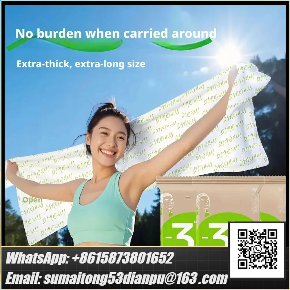 Creative Non Woven Fabric Cooling Towel Breathable Quick Drying Sweat Wipes Sunstroke Prevention Disposable Ice Wipes Summer