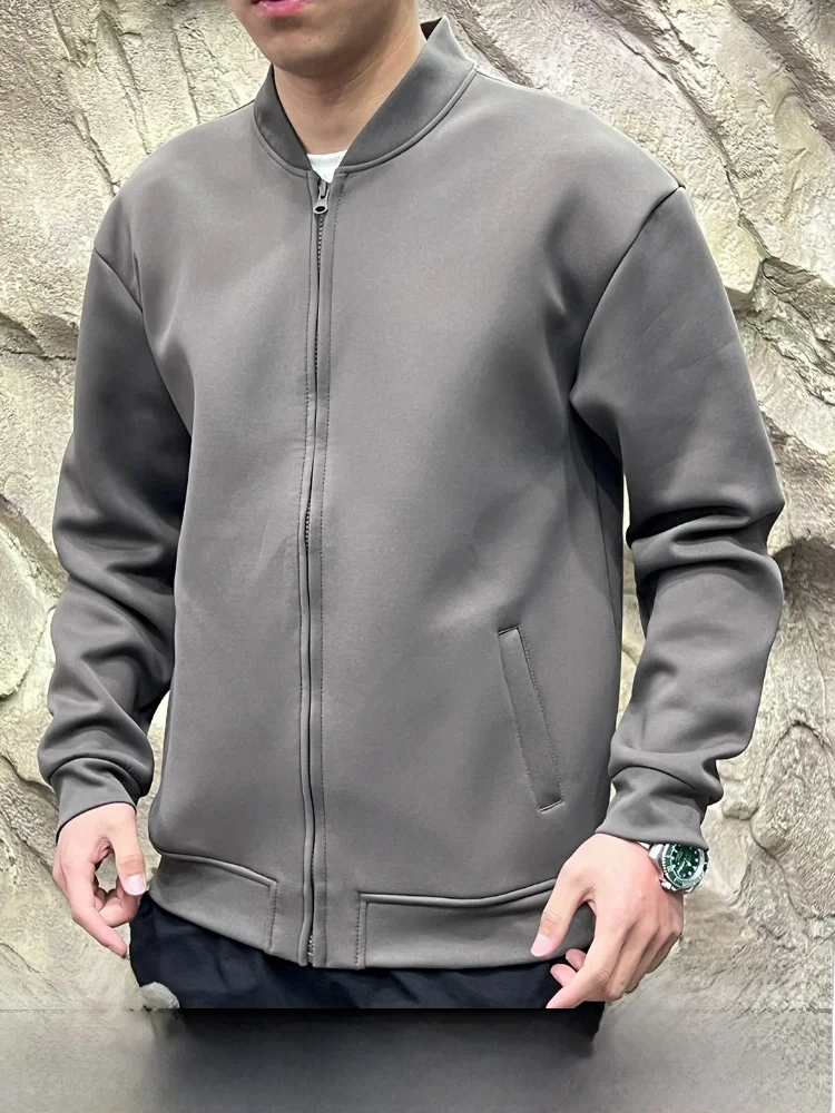 

Мужская модная куртка из ткани Waed Air Layer, новая весенняя коллекция, приятная для кожи, дышащая, с длинными рукавами, на молнии, повседневная, цветная.