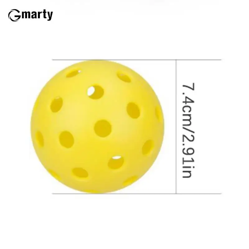 5pcs Durable Outdoor Pickleball Balls 40 Holes Training Pickleball Accessories 74mm Standard Pickle Balls For Competition