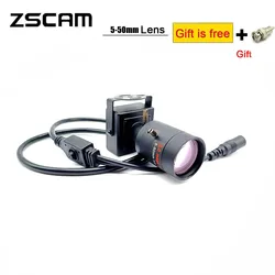 M12 5-50mm Manual Focus Lens 1080P AHD/CVBS Mini Overtaking Camera Analog CCTV 35mm Security Car Mounted OSD Camera