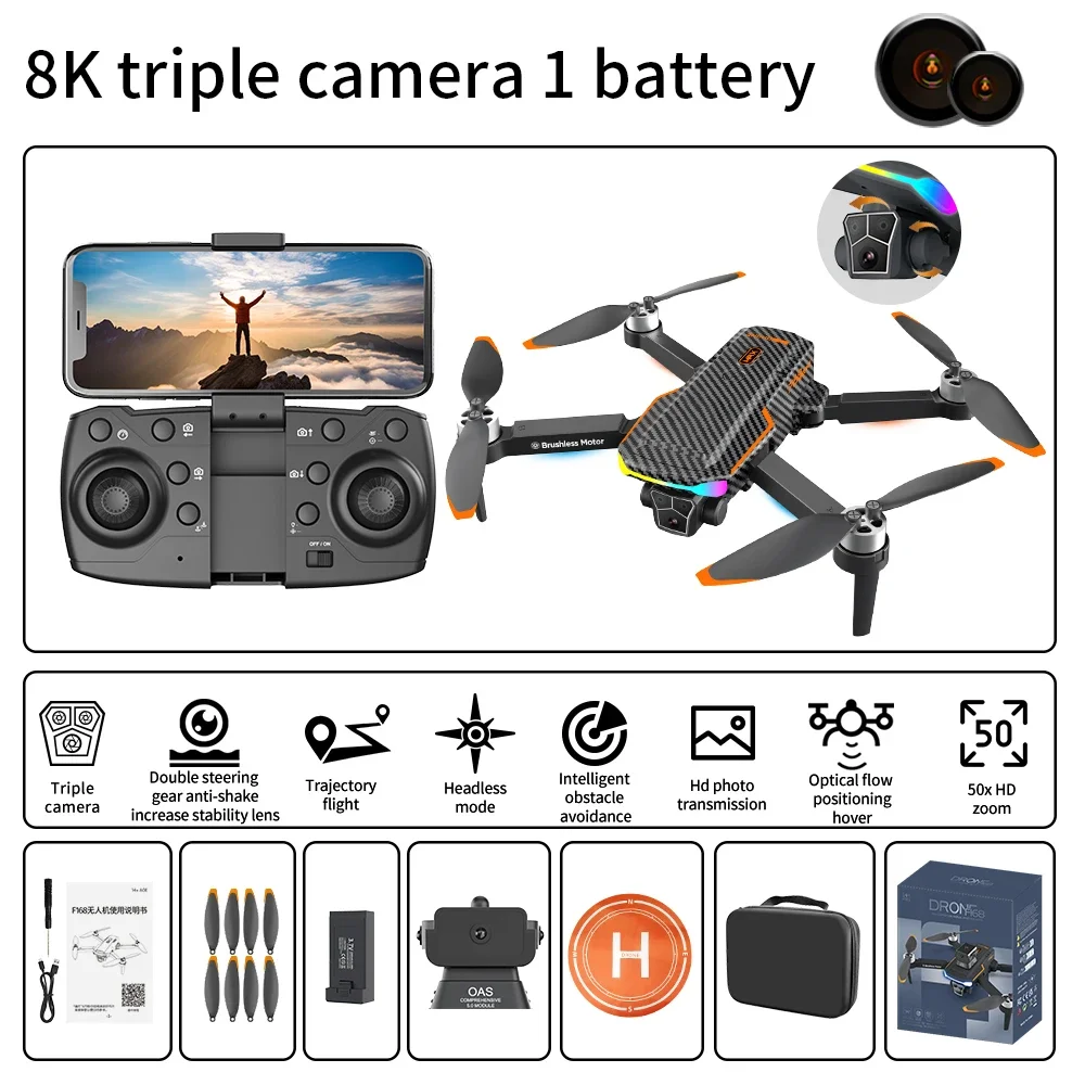 Voor Xiaomi F168 Drone Obstakel Vermijden Optische Flow Positie Luchtfotografie Rc Opvouwbare Quadcopter Voor Volwassen Kind Speelgoed
