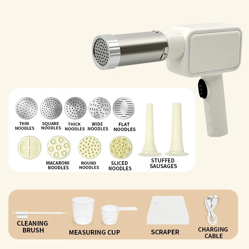 Noodle machine houshold small multi-functional fully automatic noodle machine wireless electric handheld portable noodle press