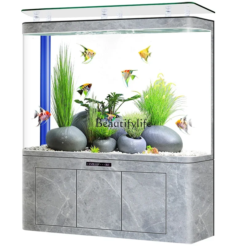

05-*Bottom filter fish tank Large entrance Floor ecological goldfish tank Hot bending glass Integrated molding No water change