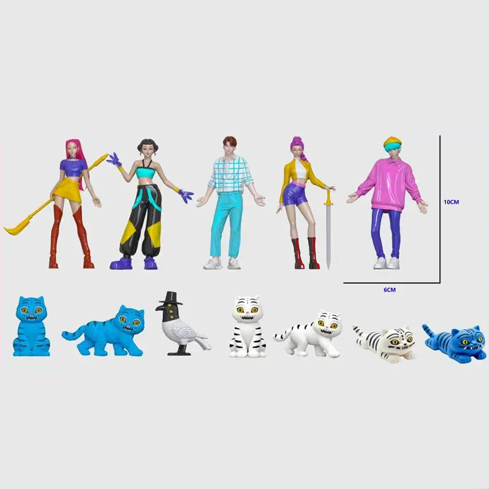 Kpop Demon Hunters Anime Figure Toys Cute PVC Blind box Joints Action Figure Model Dolls Kids Birthday Decoration Toy Gifts