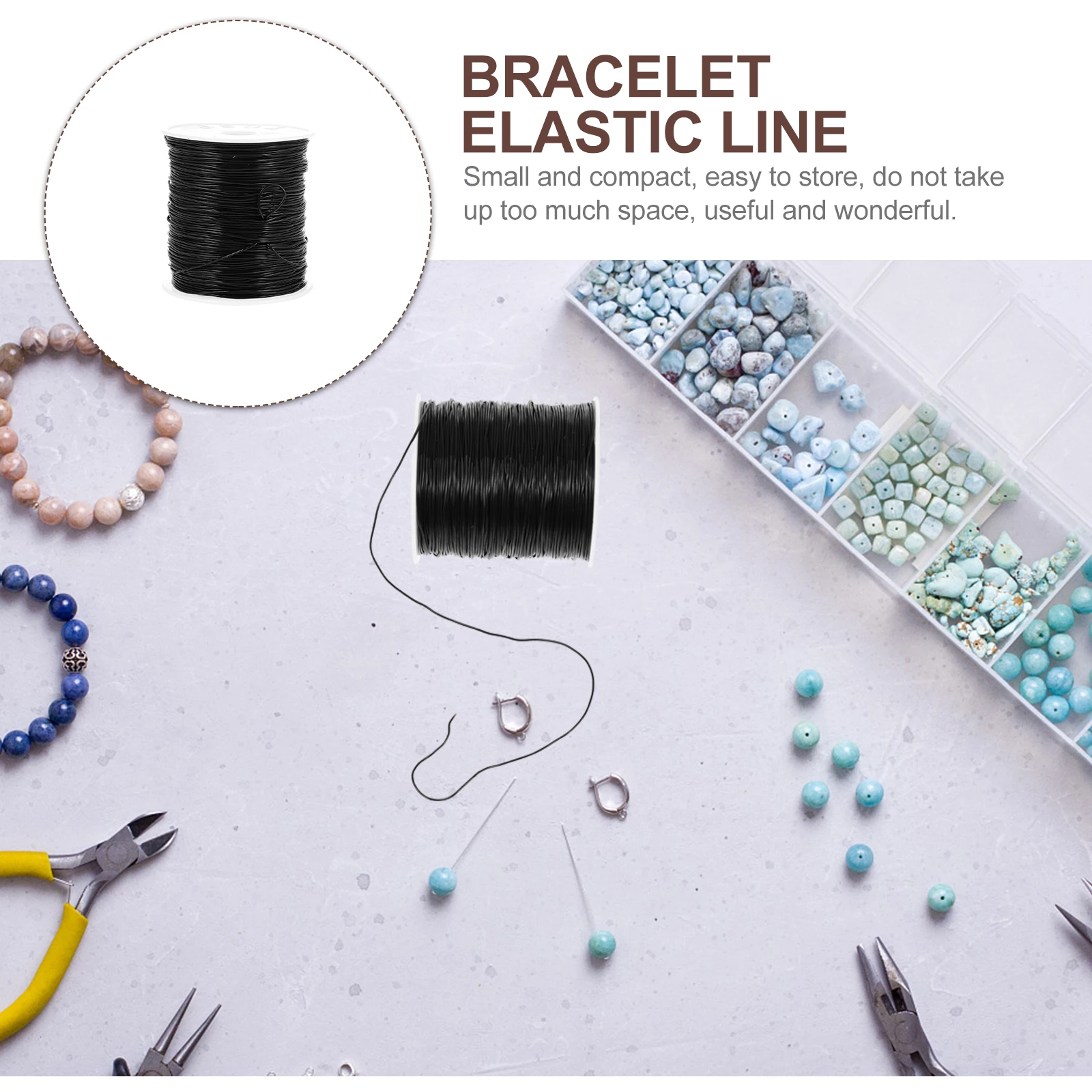 

Crystal Wire Gauge Jewelry Ropes Beads Cord Diy Rope Jewelry Crystal Ropes Durable Lightweight Portable Safe Storage Projects
