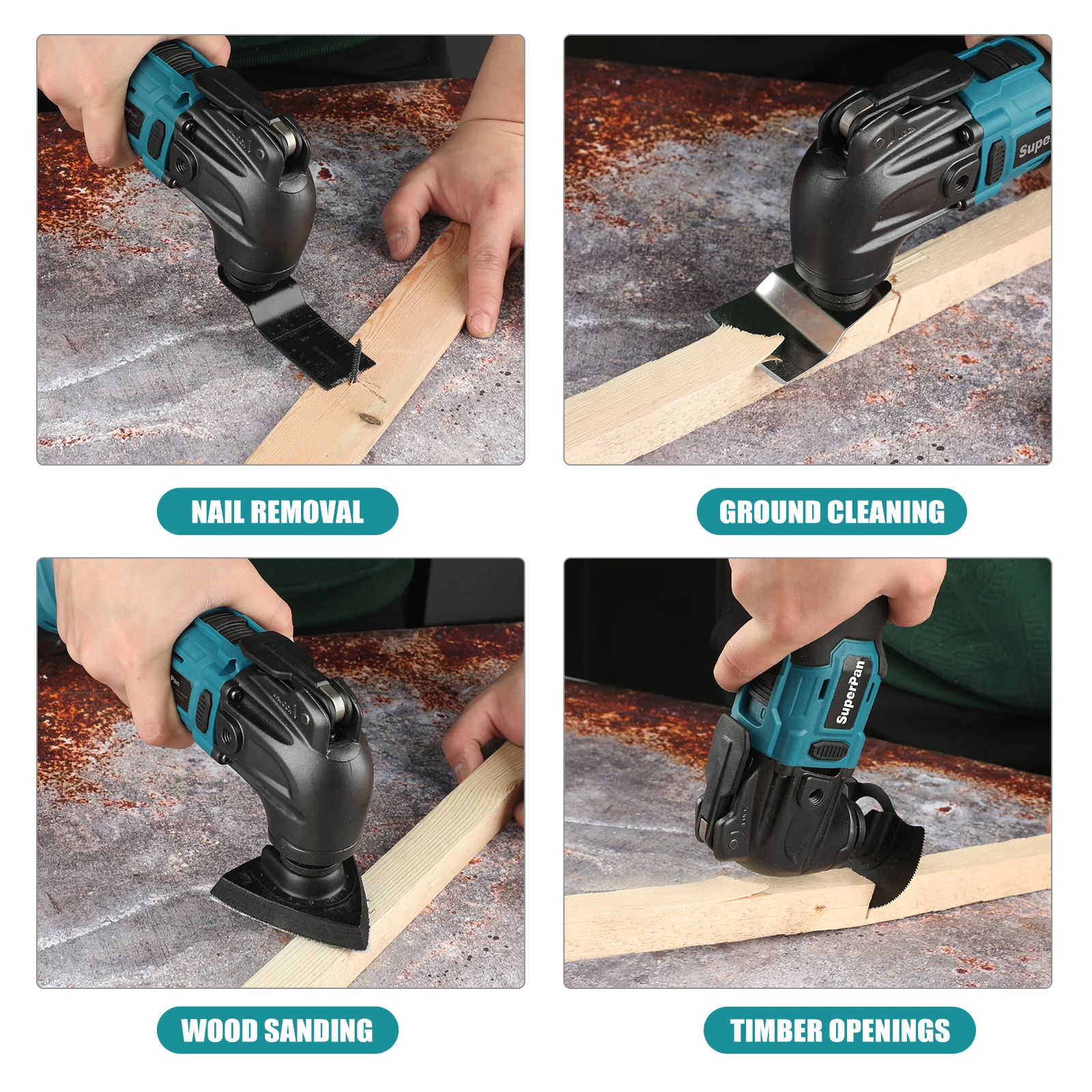 Universal Treasure Cutting Polishing Shovel Cleaning Tool Vibration Multi functional Tool For Makita 18v Battery Pins