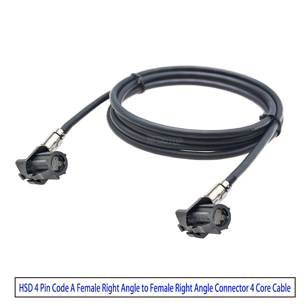 HSD LVDS Cable Code A 4 Pin Connector for Auto Car BMW Audi Mercedes-Benz Land Rover Combox USB Video Instrument Bridge Wiring
